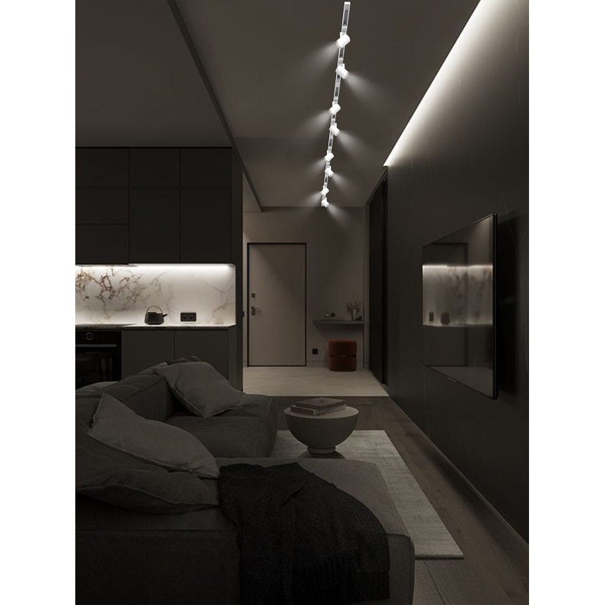 Brilagi - Spot para sistema de trilho HUSKY 8xGU10/10W/230V branco