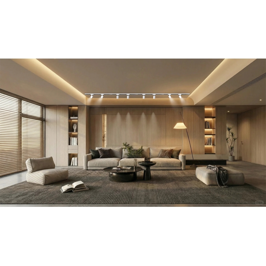 Brilagi - Spot para sistema de trilho HUSKY 8xGU10/10W/230V branco