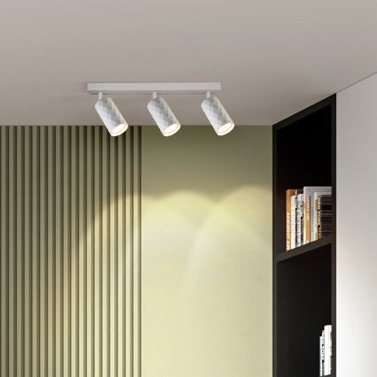 Brilagi - Spot SELE DIAMANT 3xGU10/30W/230V branco