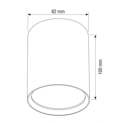 BRILAGI - Spot SMOOTH LONG 1xGX53/15W/230V 60x82 mm preto