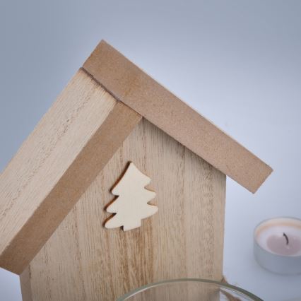 Brilagi - Suporte de madeira para vela de chá