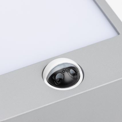 Brilagi - Luminária de parede LED exterior com sensor TERNI LED/12W/230V cinza IP44