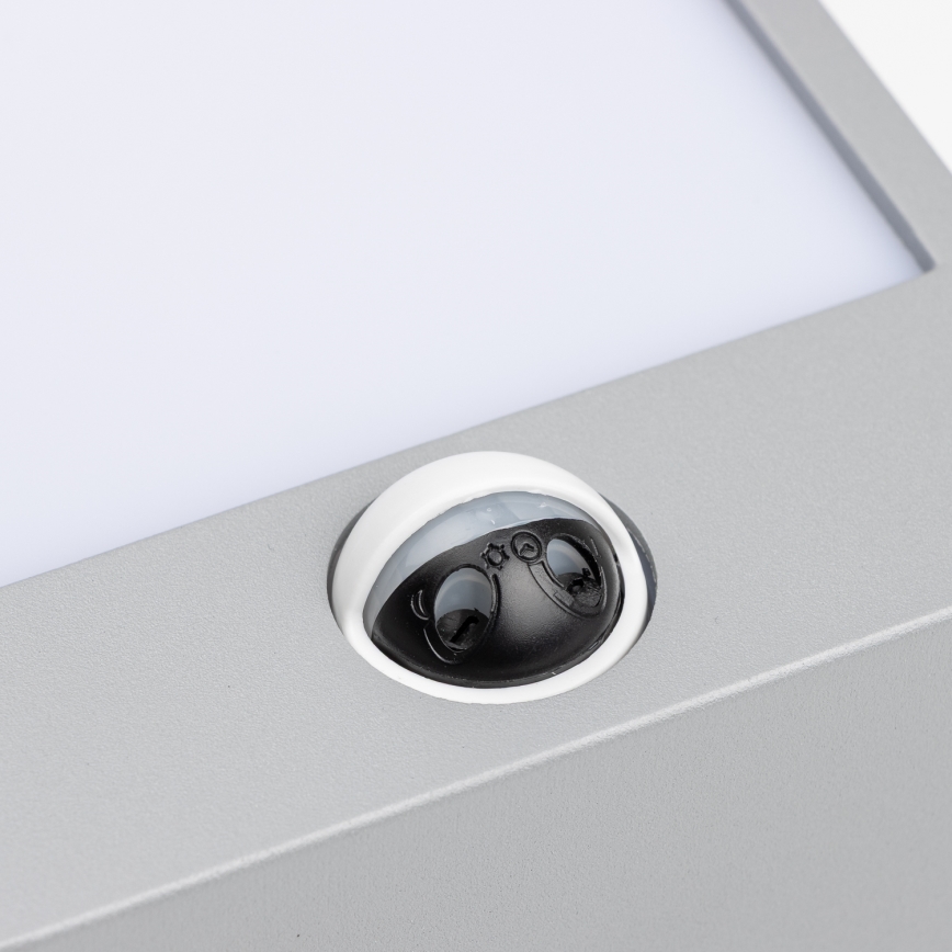 Brilagi - Luminária de parede LED exterior com sensor TERNI LED/12W/230V cinza IP44