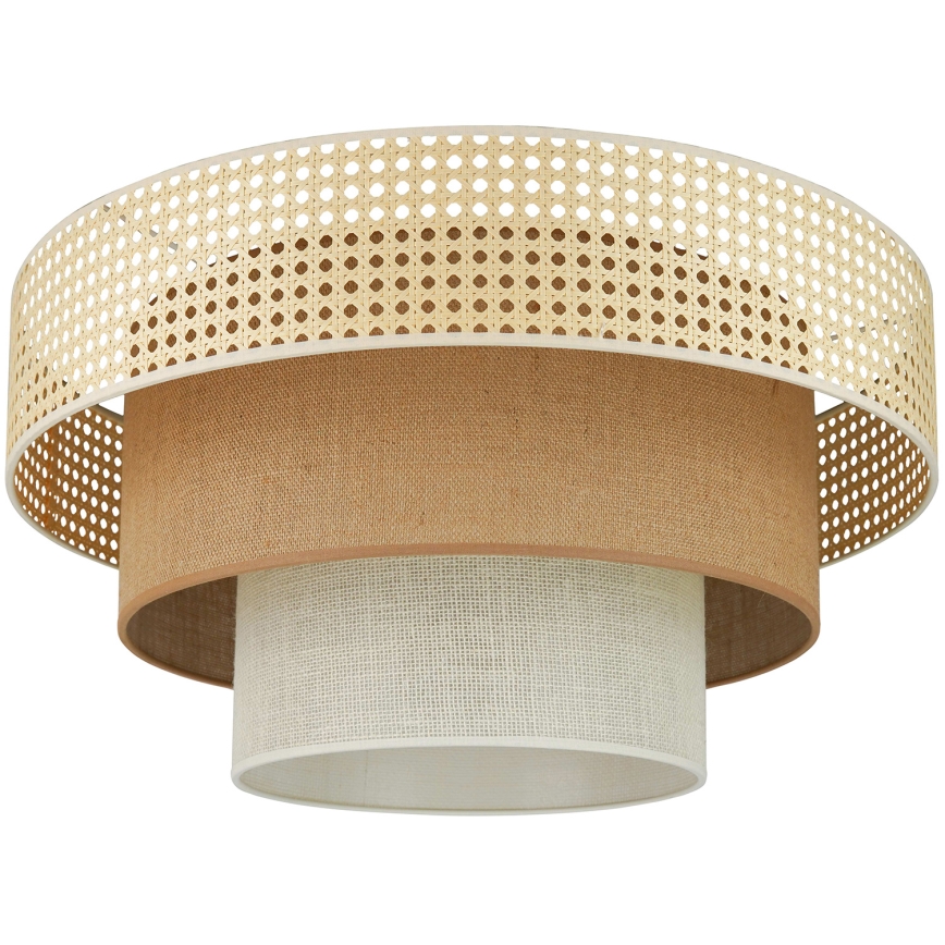 Brilagi - Luminária de teto CEDAR LUNETA 1xE27/15W/230V diâmetro 45 cm rattan/marrom/creme