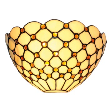 BRILAGI - Tiffany aplique de parede em vitral IVORY SMOOTH 1xE14/40W/230V