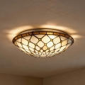 BRILAGI - Tiffany candeeiro de tecto em vitral IVORY 2xE27/60W/230V Ø 40 cm