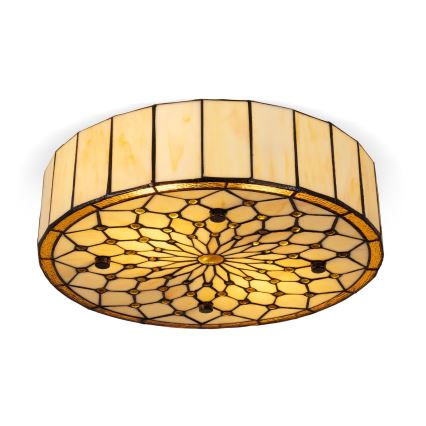 BRILAGI - Tiffany candeeiro de teto em vitral IVORY 2xE27/60W/230V Ø 40 cm