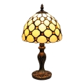BRILAGI - Tiffany lâmpada de mesa em vitral IVORY SMOOTH 1xE27/60W/230V