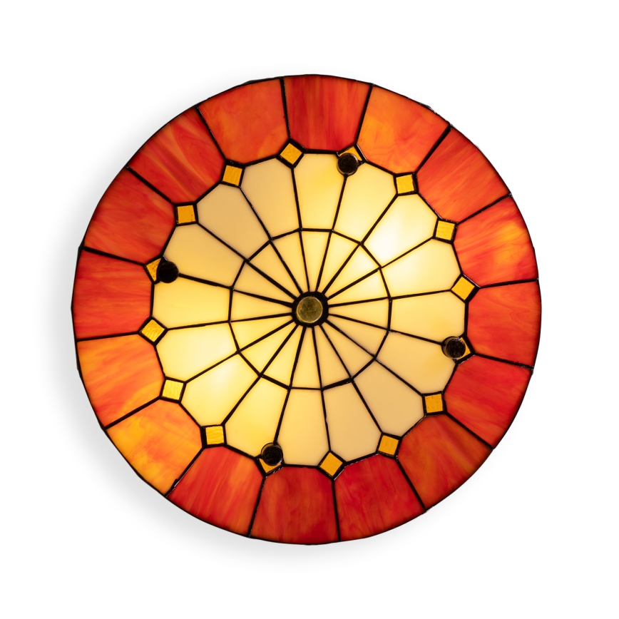 BRILAGI - Tiffany luminária de teto em vitral SIENNA 2xE27/60W/230V Ø 40 cm