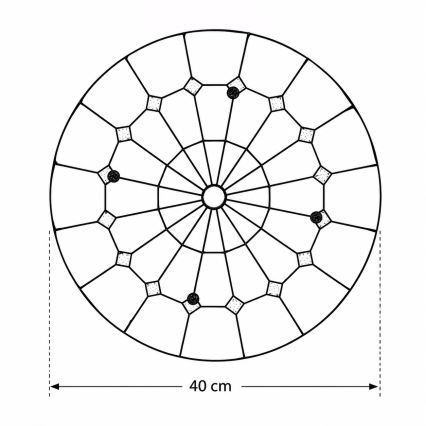 BRILAGI - Tiffany luminária de teto em vitral SIENNA 2xE27/60W/230V Ø 40 cm