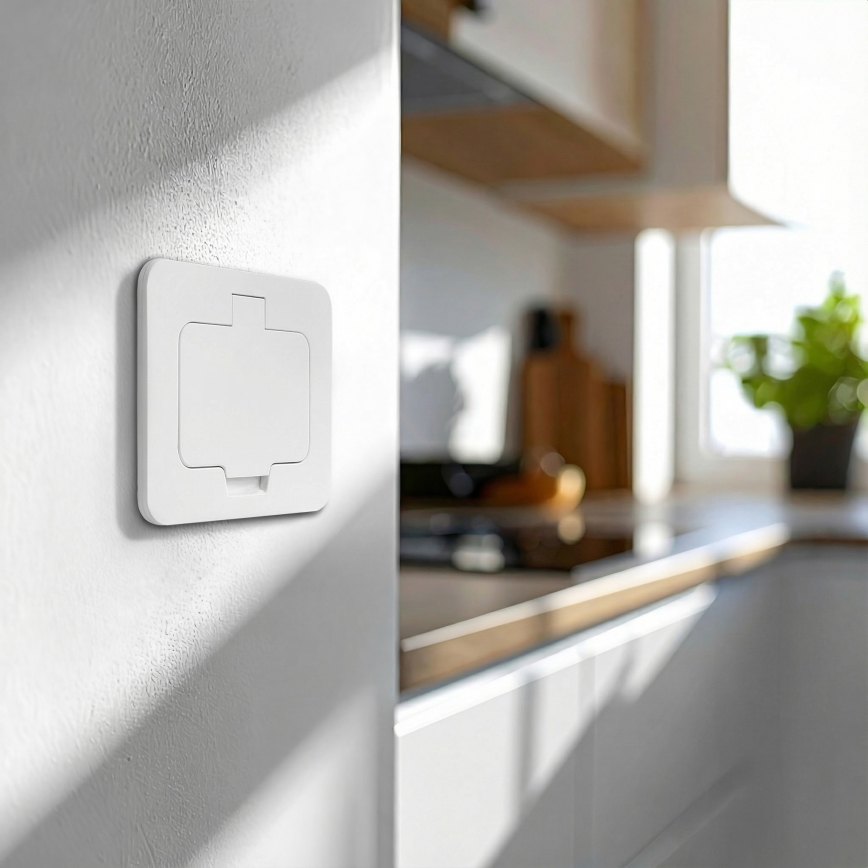 Brilagi - Tomada de chão embutida para exterior IP55 branca retangular