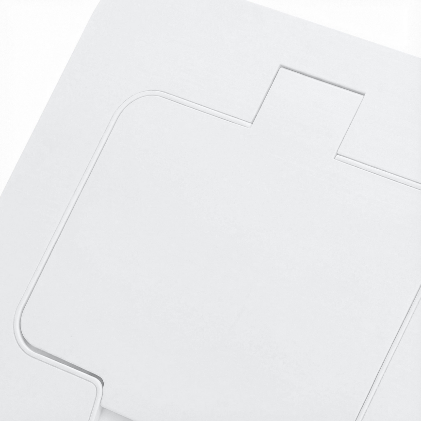 Brilagi - Tomada de chão embutida para exterior IP55 branca retangular