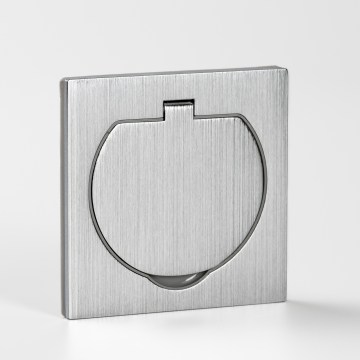 Brilagi - Tomada de embutir para cozinha INBOX IP55, acabamento cromado fosco, formato quadrado