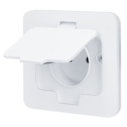 BRILAGI - Tomada de embutir para cozinha INBOX IP55 branca retangular