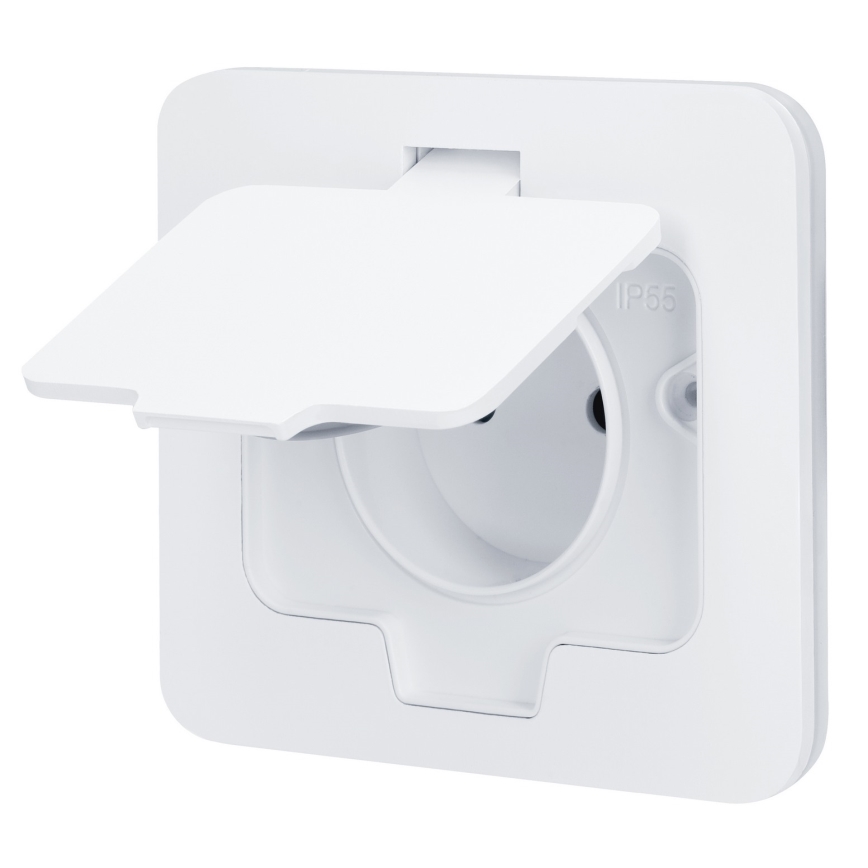 BRILAGI - Tomada de embutir para cozinha INBOX IP55 branca retangular