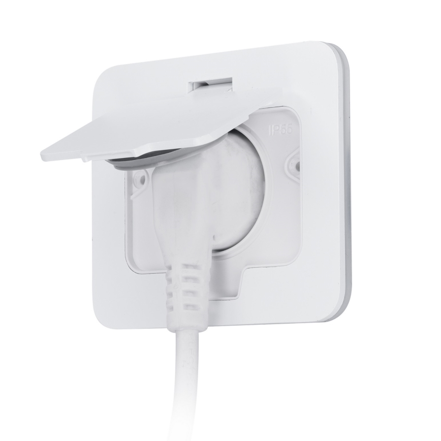 BRILAGI - Tomada de embutir para cozinha INBOX IP55 branca retangular