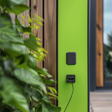 Brilagi - Tomada de piso embutida para exterior IP55 preta retangular