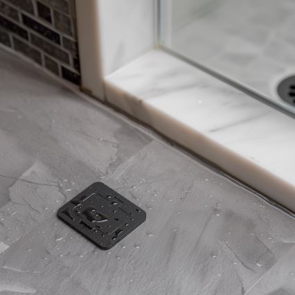 Brilagi - Tomada de piso embutida para exterior IP55 preta retangular