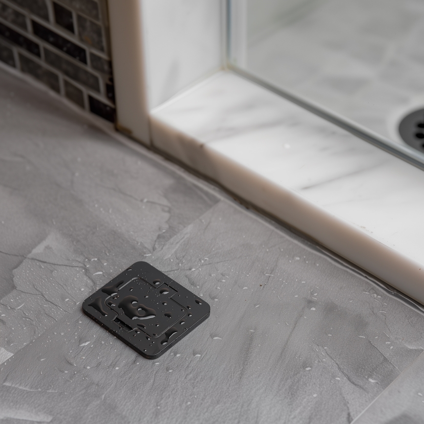 Brilagi - Tomada de piso embutida para exterior IP55 preta retangular