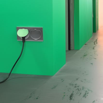 Brilagi - Tomada dupla de chão encastrada para exterior IP55 prateada retangular