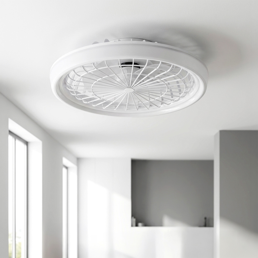 Brilagi - Ventilador de teto LED dimerizável LED/40W/230V 3000-6500K Ø 48 cm branco + controlo remoto