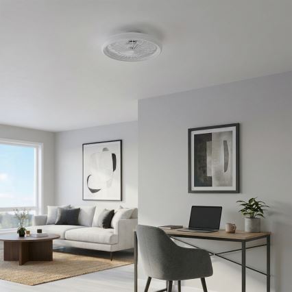 Brilagi - Ventilador de teto LED dimerizável LED/40W/230V 3000-6500K Ø 48 cm branco + controlo remoto