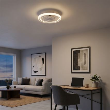 Brilagi - Ventilador de teto LED dimerizável LED/40W/230V 3000-6500K Ø 48 cm branco + controlo remoto