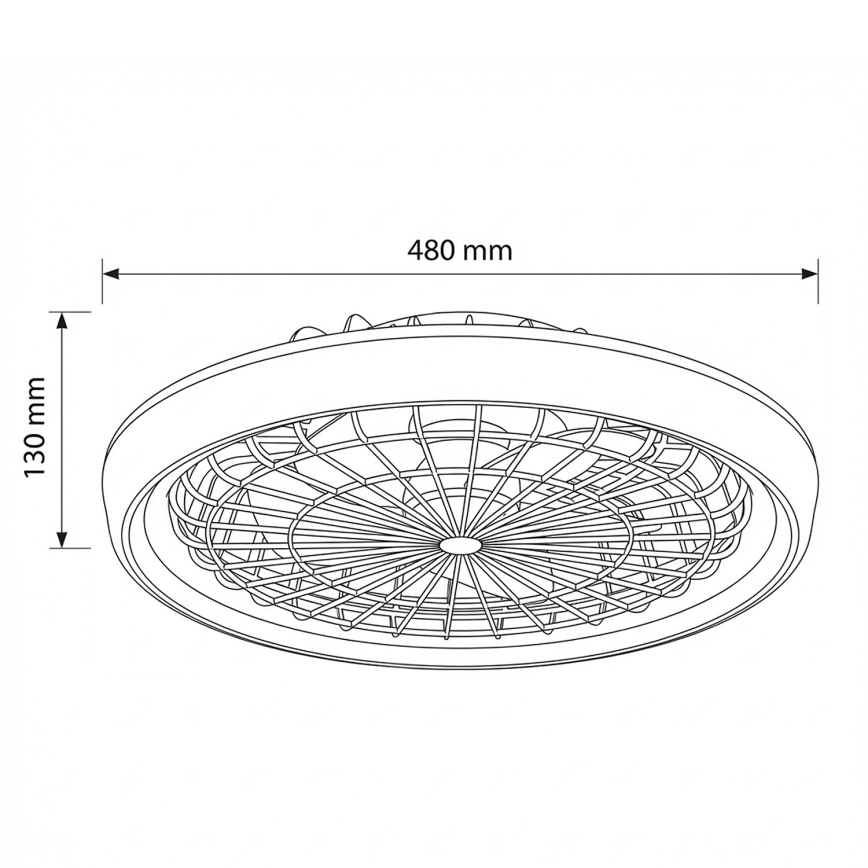 Brilagi - Ventilador de teto LED dimerizável LED/40W/230V 3000-6500K Ø 48 cm branco + controlo remoto