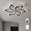 Brilagi - Ventilador de tecto LED regulável LED/34W/230V Ø 83 cm preto + comando remoto