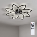 Brilagi - Ventilador de teto com LED regulável LED/43W/230V Ø 90 cm preto + comando remoto