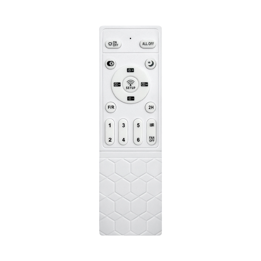 Brilagi - Ventilador de teto LED dimerizável LED/34W/230V 3000-6500K Ø 132 cm preto/castanho + comando remoto