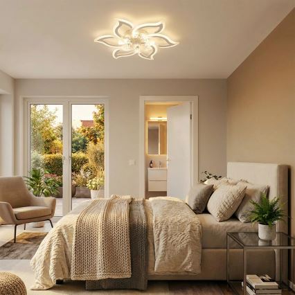 Brilagi - Ventilador de teto LED dimerizável LED/34W/230V Ø 83 cm branco + comando à distância