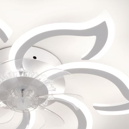Brilagi - Ventilador de teto LED dimerizável LED/34W/230V Ø 83 cm branco + comando à distância