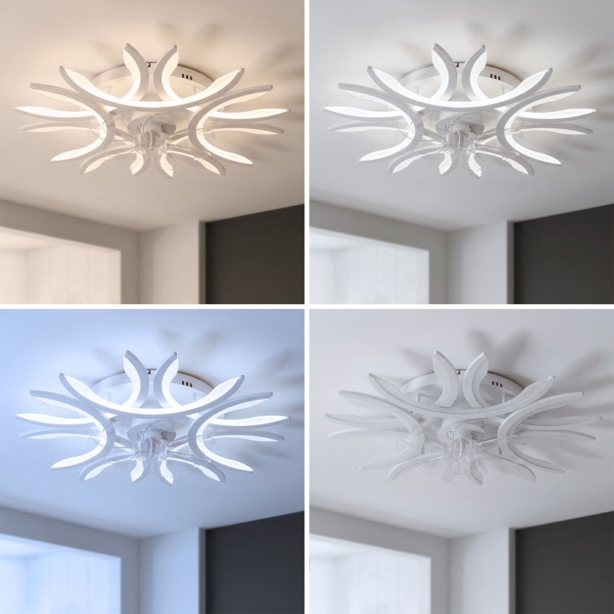 Brilagi - Ventilador de teto LED regulável LED/70W/230V 3000-6500K diâmetro 76 cm branco + controlo remoto