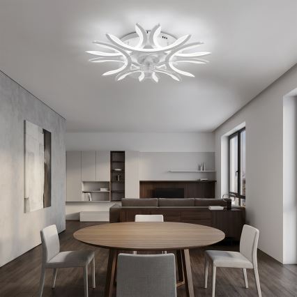 Brilagi - Ventilador de teto LED regulável LED/70W/230V 3000-6500K diâmetro 76 cm branco + controlo remoto