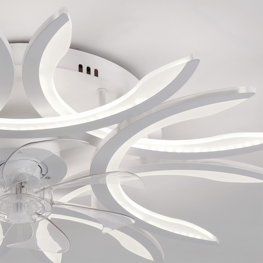 Brilagi - Ventilador de teto LED regulável LED/70W/230V 3000-6500K diâmetro 76 cm branco + controlo remoto