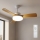 Brilagi - Ventilador de teto LED dimável LED/34W/230V 3000-6500K diam. 106 cm branco/castanho + comando à distância
