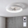 Brilagi - Ventilador de teto LED dimerizável, 34 W / 230 V, 3000–6500 K, Ø 50 cm, branco, com controlo remoto