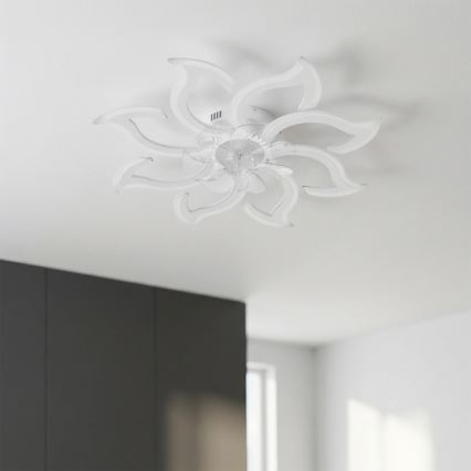 Brilagi - Ventilador de teto LED regulável LED/44W/230V 3000-6500K Ø 90 cm branco + comando à distância