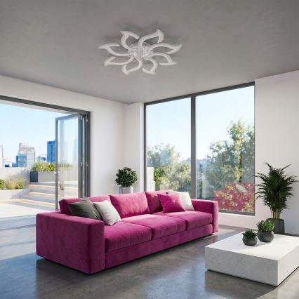 Brilagi - Ventilador de teto LED regulável LED/44W/230V 3000-6500K Ø 90 cm branco + comando à distância