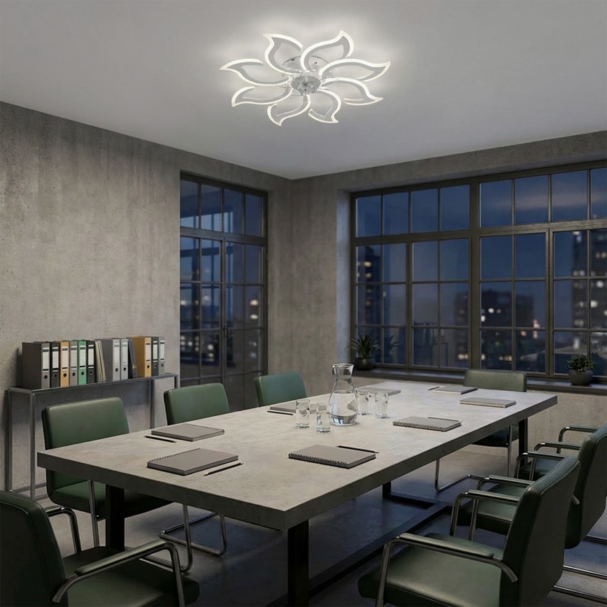 Brilagi - Ventilador de teto LED regulável LED/44W/230V 3000-6500K Ø 90 cm branco + comando à distância