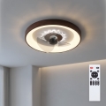 BRILAGI - Ventilador de teto LED dimerizável LED/34W/230V 3000-6500K diâmetro 46 cm castanho + controlo remoto