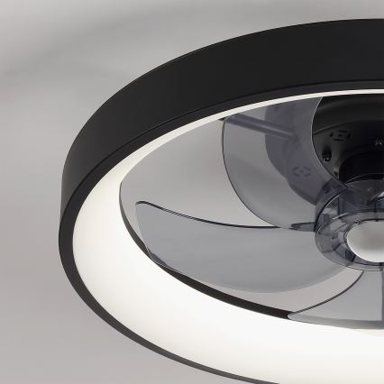 Brilagi - Ventilador de teto LED dimerizável LED/34W/230V Ø 50 cm preto + controlo remoto