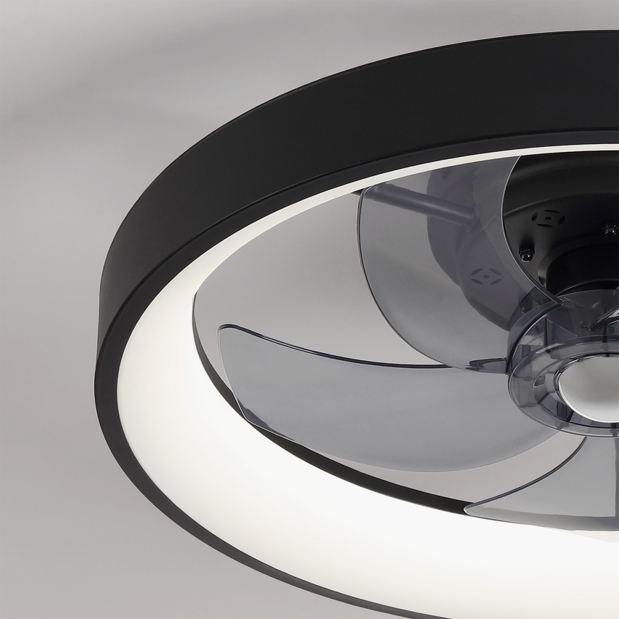 Brilagi - Ventilador de teto LED dimerizável LED/34W/230V Ø 50 cm preto + controlo remoto