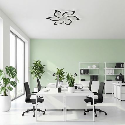Brilagi - Ventilador de tecto LED regulável LED/34W/230V 3000-6500K Ø 83 cm preto + comando remoto