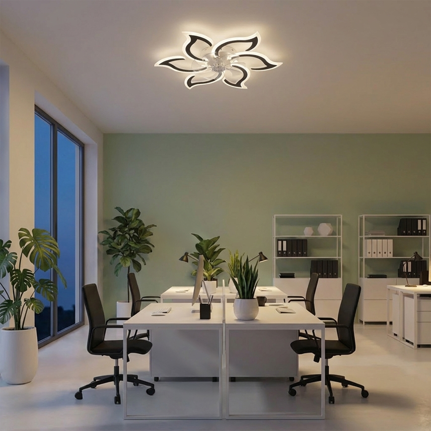 Brilagi - Ventilador de tecto LED regulável LED/34W/230V 3000-6500K Ø 83 cm preto + comando remoto