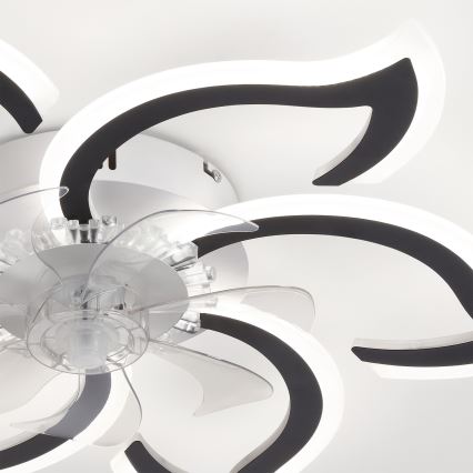 Brilagi - Ventilador de tecto LED regulável LED/34W/230V 3000-6500K Ø 83 cm preto + comando remoto