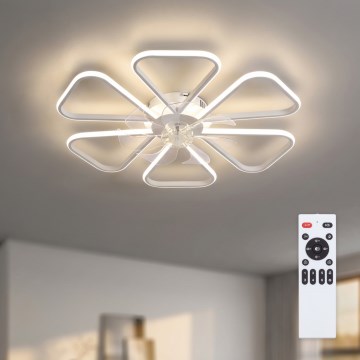 Brilagi - Ventilador de teto LED dimerizável LED/38W/230V 3000-6500K Ø 76 cm branco + controlo remoto