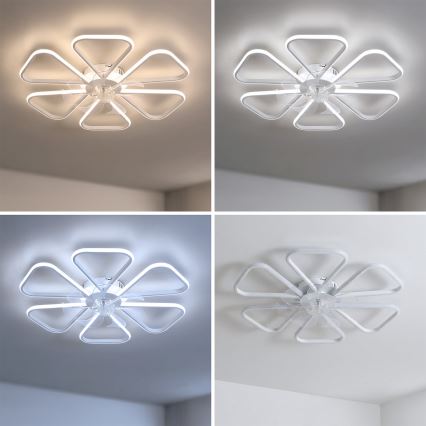Brilagi - Ventilador de teto LED dimerizável LED/38W/230V 3000-6500K Ø 76 cm branco + controlo remoto