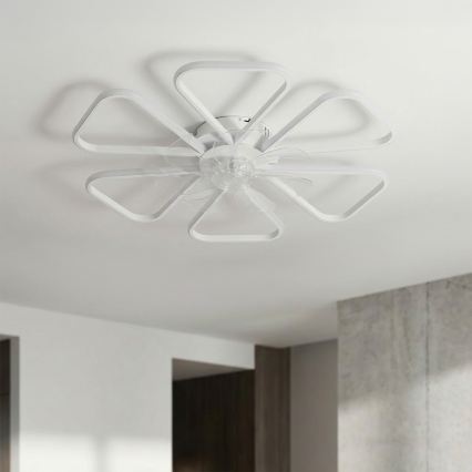 Brilagi - Ventilador de teto LED dimerizável LED/38W/230V 3000-6500K Ø 76 cm branco + controlo remoto
